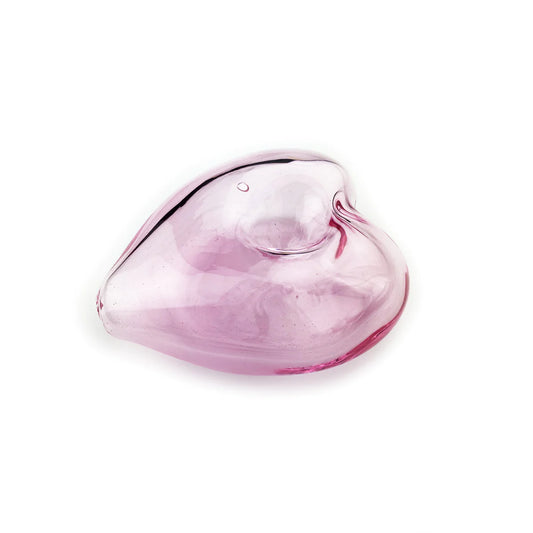 Pussy Pink Heart Glass Hand Pipe