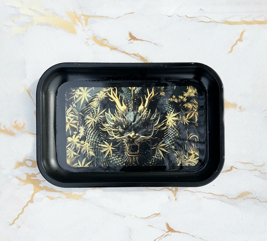Onyx and Gold Tray